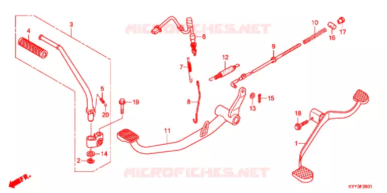 PEDAAL/KICKSTARTER ARM Honda MOTO 125 CG 2021  CGX1256SHL