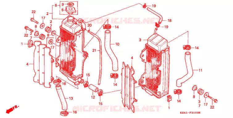 RADIATOR Honda MOTO 125 CR 1991  CR125RM