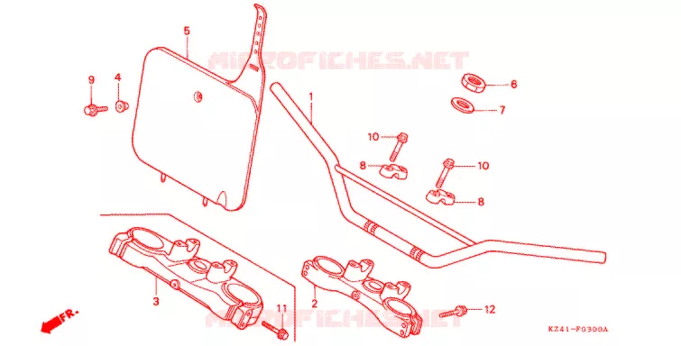 HENDEL PIJP/BOVENSTE BRUG  (CR125RL/M/N/P/R) Honda MOTO 125 CR 1993  CR125RP