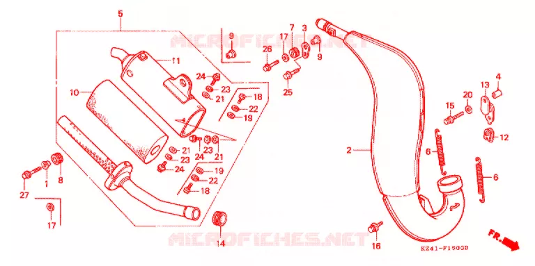 EXPANSIE KAMER (CR125RL/M/N/P/R/S) Honda MOTO 125 CR 1994  CR125RR