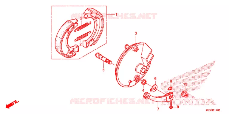 VOOR REM PANEEL Honda MOTO 110 CRF 2022  CRF110FN