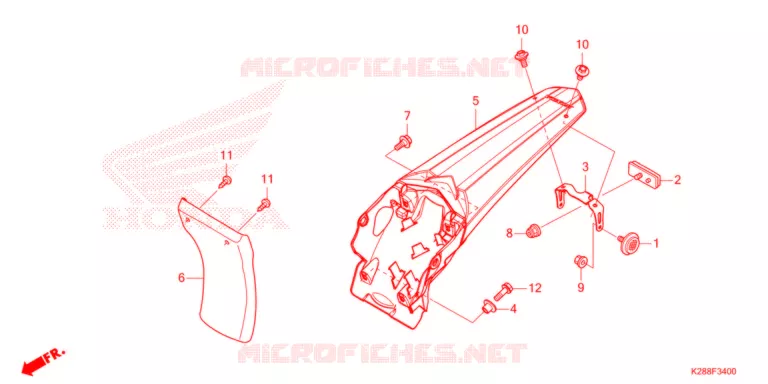 ACHTER STROOMLIJNKAP Honda MOTO 125 CRF 2022  CRF125FN