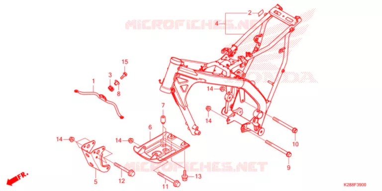 FRAME CHASSIS Honda MOTO 125 CRF 2022  CRF125FN