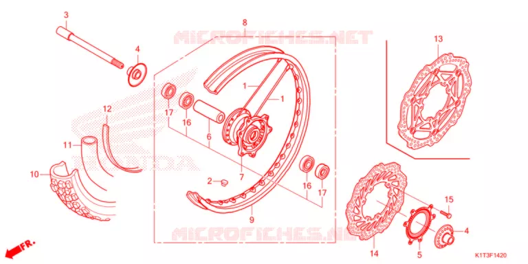 VOOR WIEL Honda MOTO 250 CRF 2021  CRF250LRM