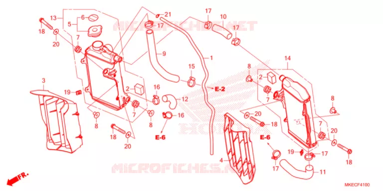 RADIATOR Honda MOTO 450 CRF 2022  CRF450RN