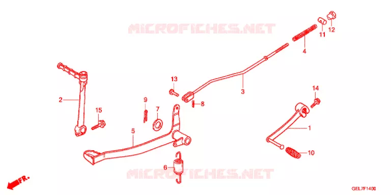 SCHAKELPEDAAL/REMPEDAAL/KICKSTARTER ARM Honda MOTO 50 CRF 2020  CRF50FL