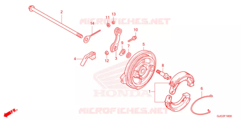ACHTER REM PANEEL Honda MOTO 50 CRF 2022  CRF50FN
