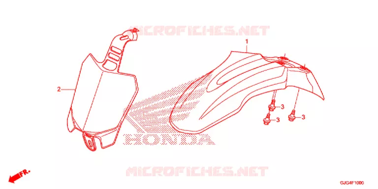 VOOR STROOMLIJNKAP Honda MOTO 50 CRF 2023  CRF50FN