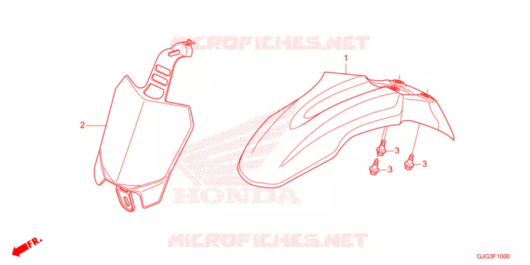 VOOR STROOMLIJNKAP Honda MOTO 50 CRF 2022  CRF50FN