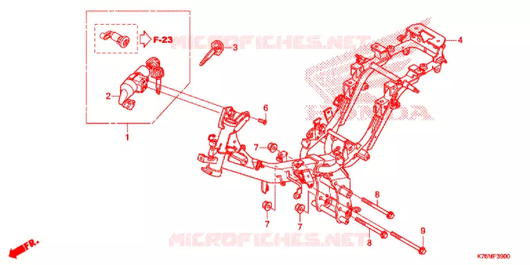 FRAME CHASSIS Honda MOTO 110 EX5 2021  NBC110MCDL