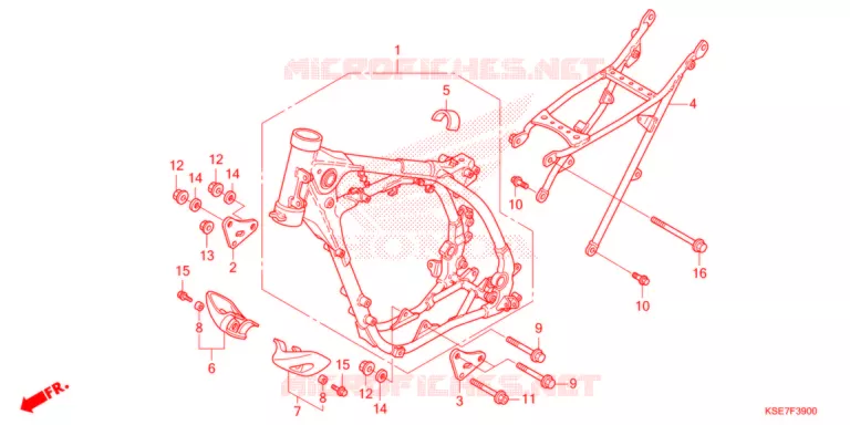 FRAME CHASSIS Honda MOTO 150 CRF 2022  CRF150RBN