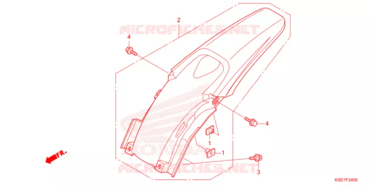 ACHTER STROOMLIJNKAP Honda MOTO 150 CRF 2022  CRF150RBN