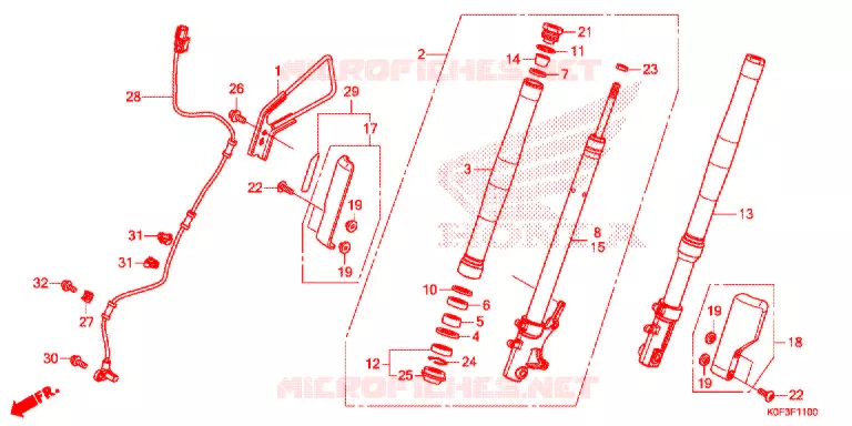 VOOR VORK Honda MOTO 125 MONKEY 2021  Z125MAL