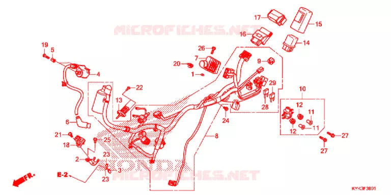 BEDRADINGSBUNDEL  (CRF110FK/L/M/N) Honda MOTO 110 CRF 2021  CRF110FM