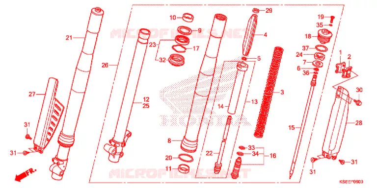 VOOR VORK Honda MOTO 150 CRF 2020  CRF150RBL