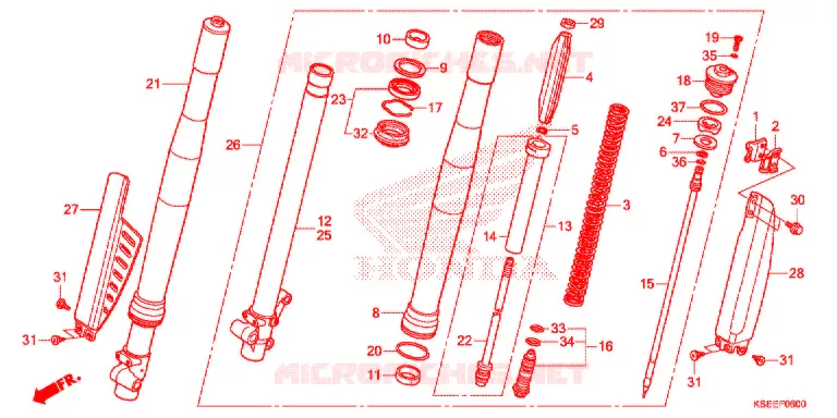 VOOR VORK Honda MOTO 150 CRF 2021  CRF150RBM