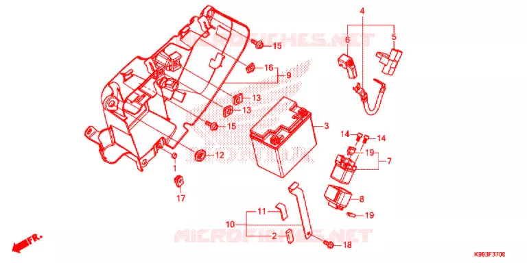 ACCU Honda MOTO 250 CRF 2021  CRF250FM