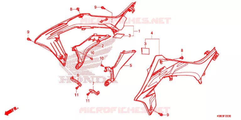 DEKBAND Honda MOTO 250 CRF 2021  CRF250FM