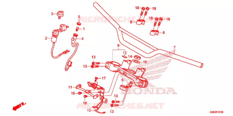 HENDEL PIJP/BOVENSTE BRUG Honda MOTO 250 CRF 2021  CRF250FM_U