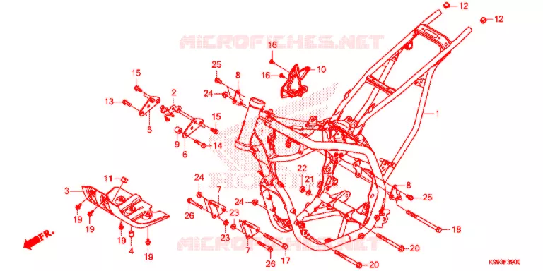 FRAME CHASSIS Honda MOTO 250 CRF 2022  CRF250FN_U