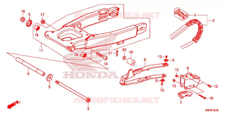 ZWAAI-ARM Honda MOTO 250 CRF 2022  CRF250FN_U