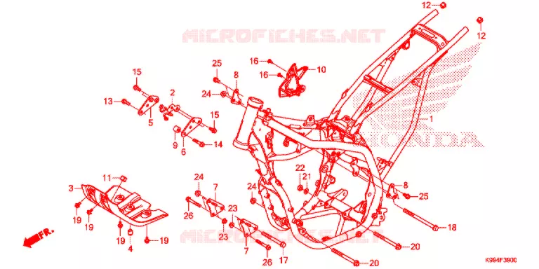 FRAME CHASSIS Honda MOTO 250 CRF 2022  CRF250FN