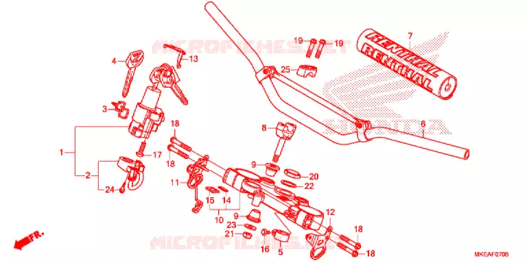 HENDEL PIJP/BOVENSTE BRUG Honda MOTO 450 CRF 2022  CRF450RLN