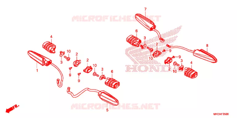 KNIPPERLICHT Honda MOTO 450 CRF 2022  CRF450RLN