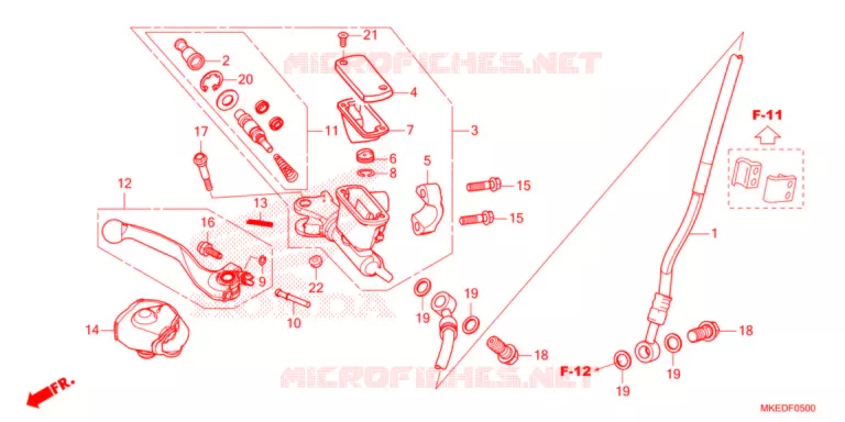 VOOR REM HOOFD CILINDER Honda MOTO 450 CRF 2021  CRF450RXM
