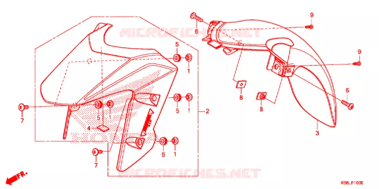 VOOR STROOMLIJNKAP Honda SCOOTER 150 WINNER 2019  FS150FAL_V