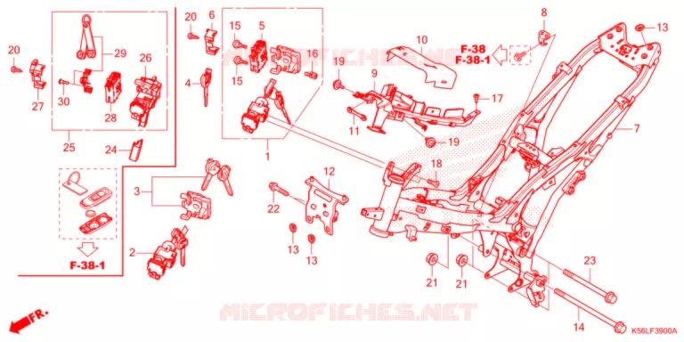 FRAME CHASSIS Honda SCOOTER 150 WINNER 2019  FS150FAL_V