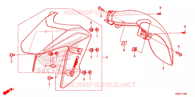 VOOR STROOMLIJNKAP Honda SCOOTER 150 WINNER 2021  FS150FAM_V