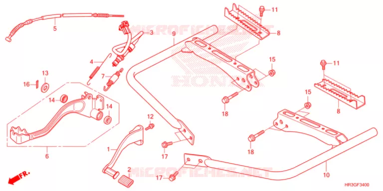 PEDAAL/OPSTAP Honda ATV 420 FOURTRAX 2022  TRX420TM1N