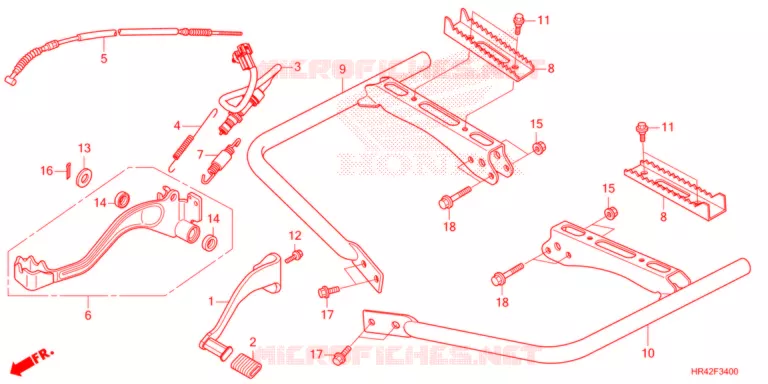 PEDAAL/OPSTAP Honda ATV 520 FOURTRAX 2022  TRX520FM2N