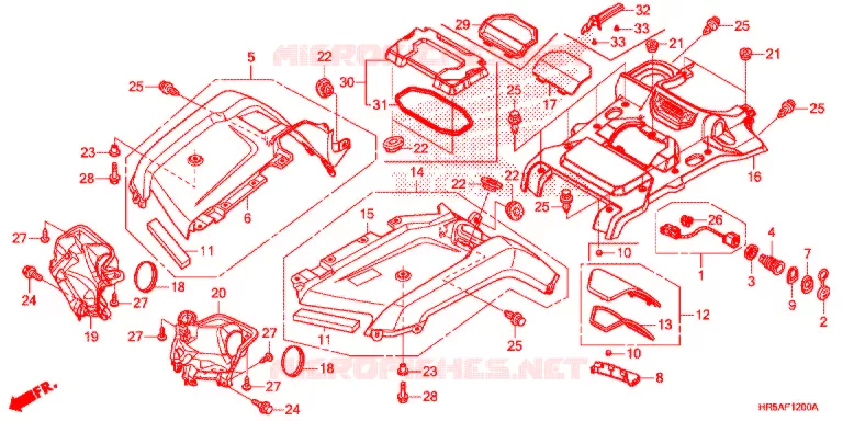 VOOR STROOMLIJNKAP Honda ATV 520 FOURTRAX 2021  TRX520FM6M