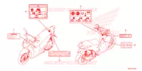 WAARSCHUWINGSLABEL voor Honda SH 150 ABS 5ED 2022