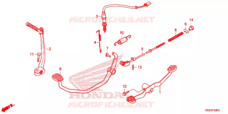 PEDAAL/KICKSTARTER ARM Honda MOTO 125 BIZ 2014  BC125MCE