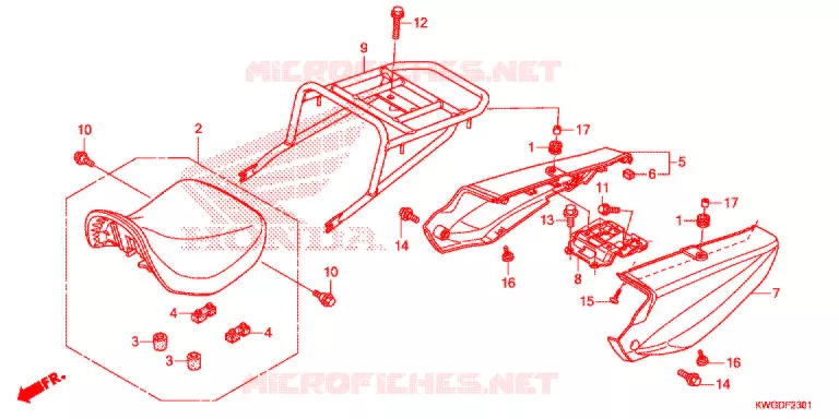 ZITTING - KAP  Honda MOTO 125 CG 2013  CG125CESD