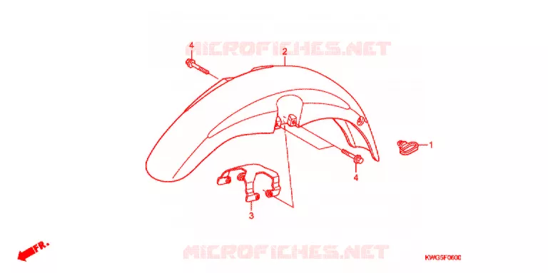 VOOR STROOMLIJNKAP Honda MOTO 125 CG 2012  CG125CKSC