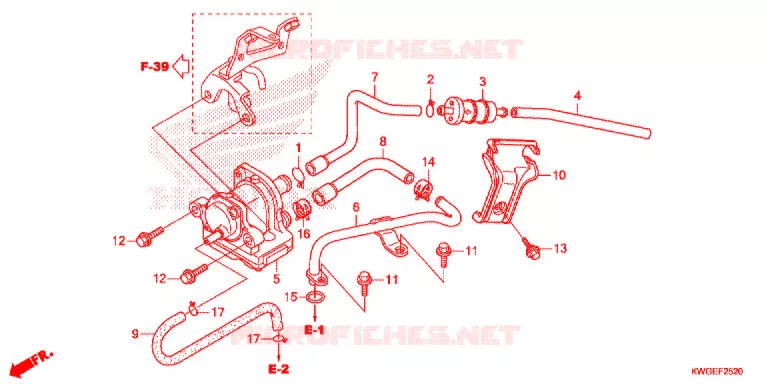 LUCHTZUIGKLEP Honda MOTO 125 CG 2015  CG125ESF