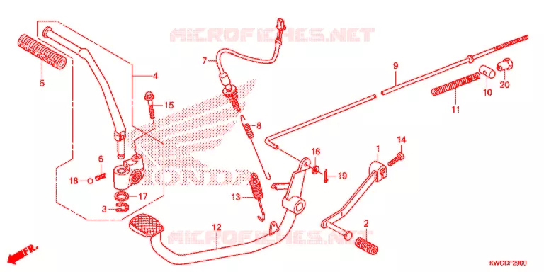 PEDAAL/KICKSTARTER ARM Honda MOTO 125 CG 2013  CG125KSD