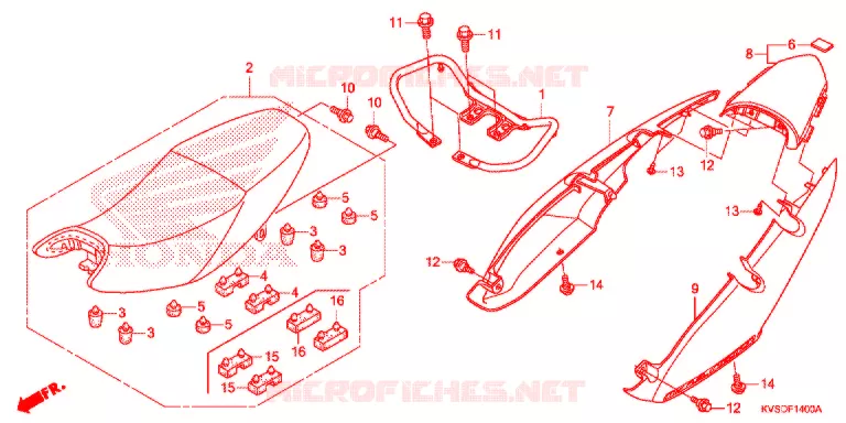 ZITTING - KAP  Honda MOTO 150 CG 2013  CG150ESDD_3BR