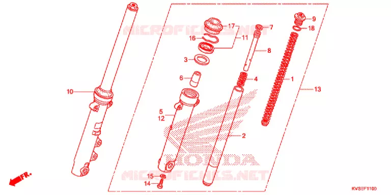 VOOR VORK Honda MOTO 150 CG 2015  CG150ESDF