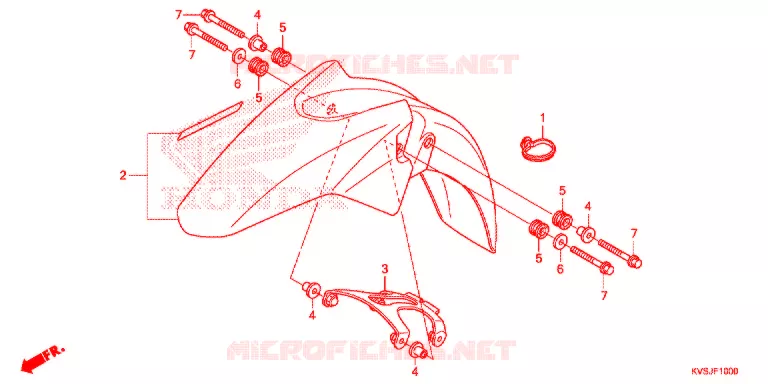 VOOR STROOMLIJNKAP Honda MOTO 160 CG 2019  CG160CESK
