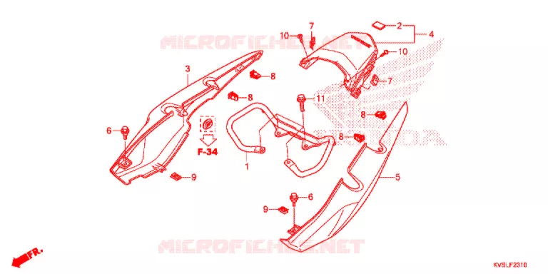 ACHTER KAP (ES/CES/ESD) Honda MOTO 160 CG 2021  CG160CESL