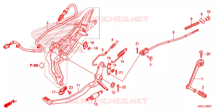 PEDAAL  (EX/CES/ESD) Honda MOTO 160 CG 2021  CG160CESL