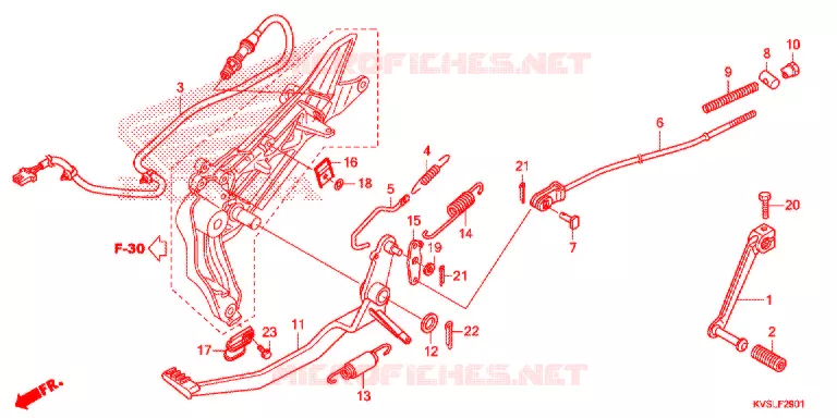 PEDAAL  (EX/CES/ESD) Honda MOTO 160 CG 2020  CG160EXL