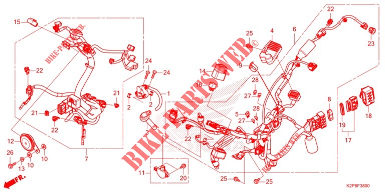 BEDRADINGSBUNDEL voor Honda RSX 150 2022