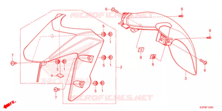 VOOR STROOMLIJNKAP Honda MOTO 150 RS 2021  FS150FAN