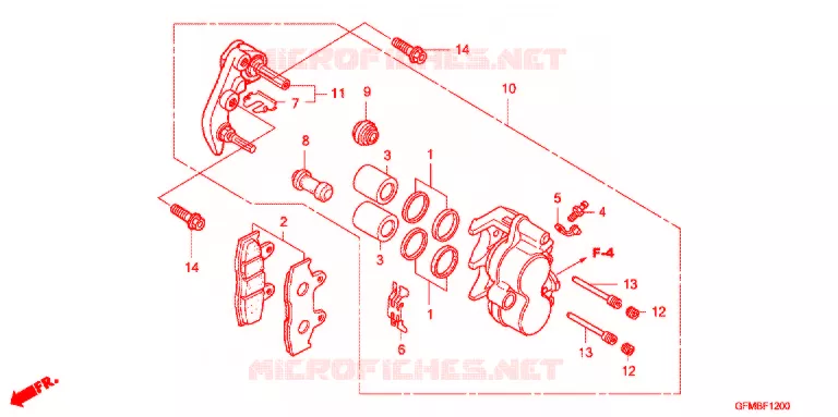 VOOR REMKLAUW Honda SCOOTER 110 LEAD 2012  NHX110C